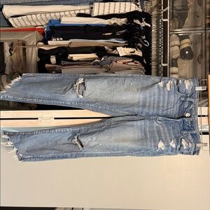 American Eagle Outfitters Light Blue Distressed Women's Jeans